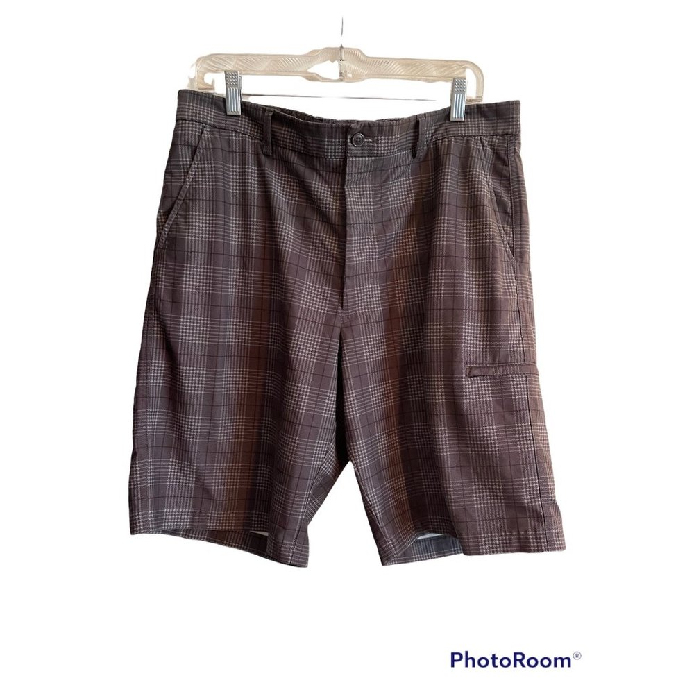 Pebble Beach Golf Shorts Black Plaid sz 36